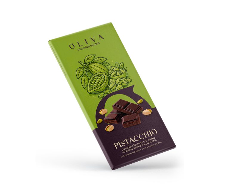 Tavoletta fondente ripieno al Pistacchio